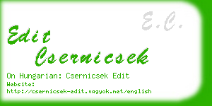 edit csernicsek business card